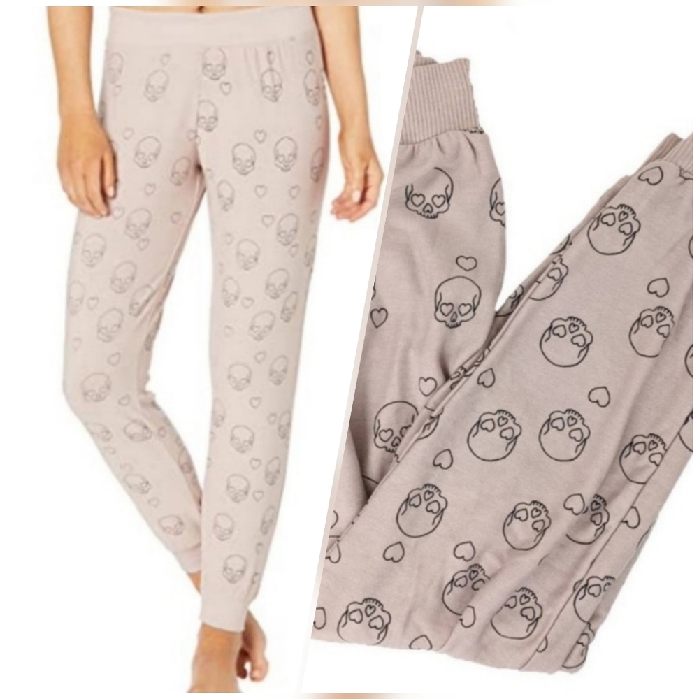 Anthropologie Chaser Heart and Skull Jogger Pants